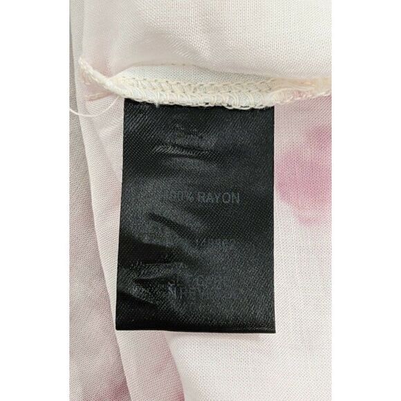 Torrid Womens Plus Size 1 Challis Tie Dye Mauve Button Front White NWT - Picture 7 of 11